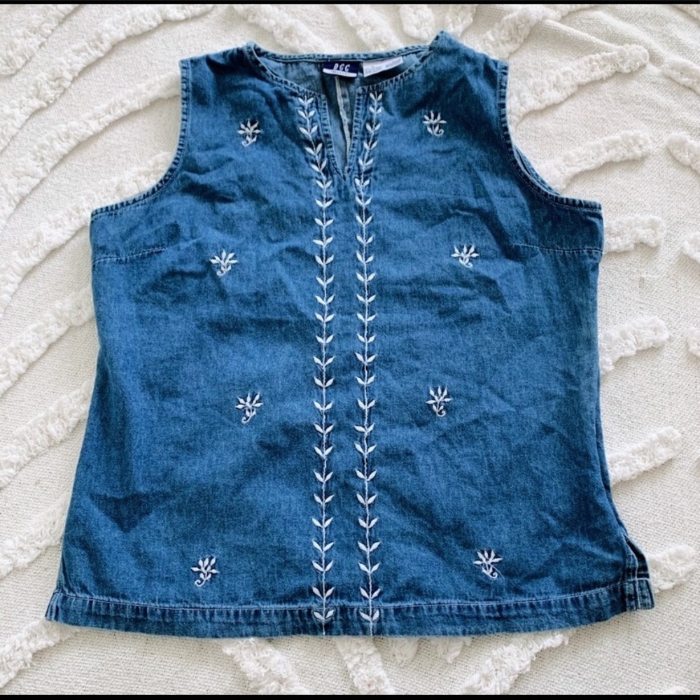 Boho denim shirt